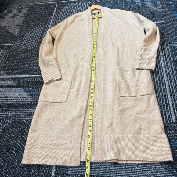 Banana Republic Medium Duster Cardigan CamelTan Open Front wool mohair fluffy - Picture 11 of 11